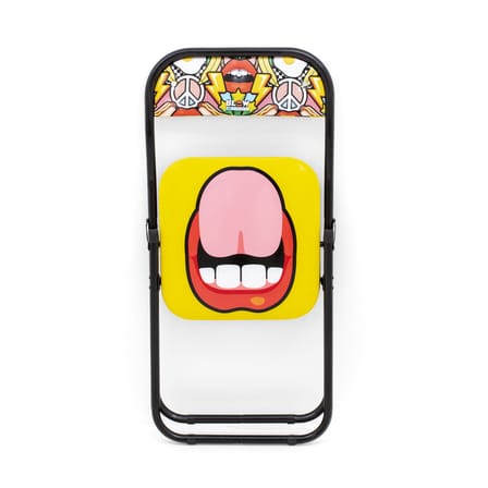 Chaise pliante Tongue plastique multicolore / Rembourrée - Seletti