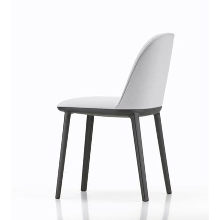 Chaise rembourrée Softshell Side Chair tissu gris / 4 pieds - Vitra