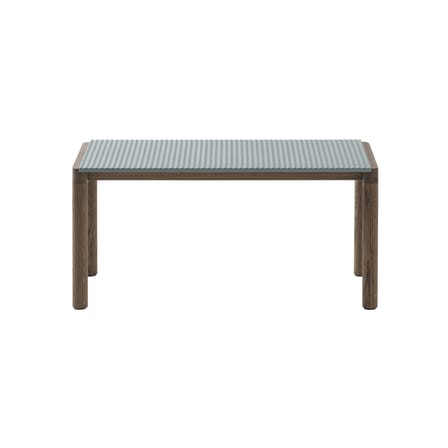 Couple Coffee table ceramic blue / 84.5 x 40 x H 40 cm - Reversible stoneware tabletop - Muuto