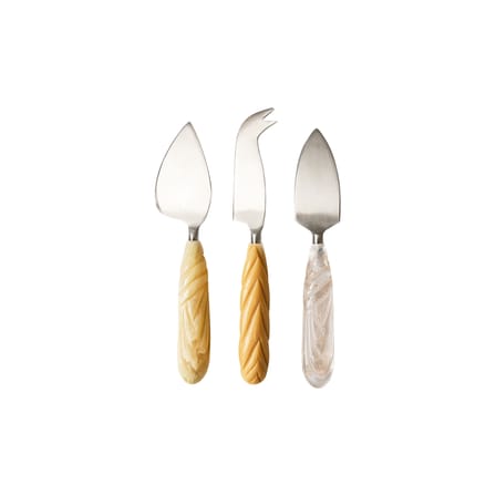 Set de 3 couteaux à fromage  plastique beige - HK LIVING