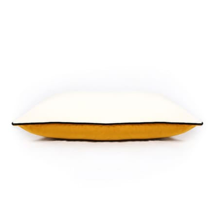 Double jeu Cushion textile yellow / Velvet - 40 x 55 cm - Maison Sarah Lavoine