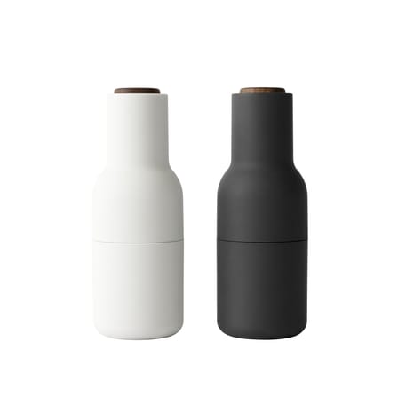 Ensemble moulins sel & poivre Bottle N&B noyer / Silicone soft touch - Audo Copenhagen