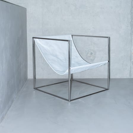 Fauteuil Solo tissu blanc Outdoor - valerie objects