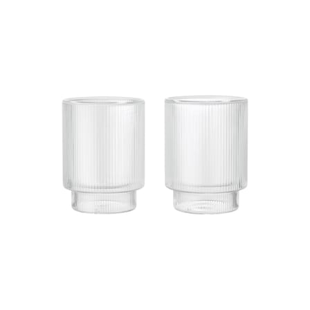 Ripple Isothermal glass glass transparent / Set of 2 - Double-walled / 22 cl - Ferm Living