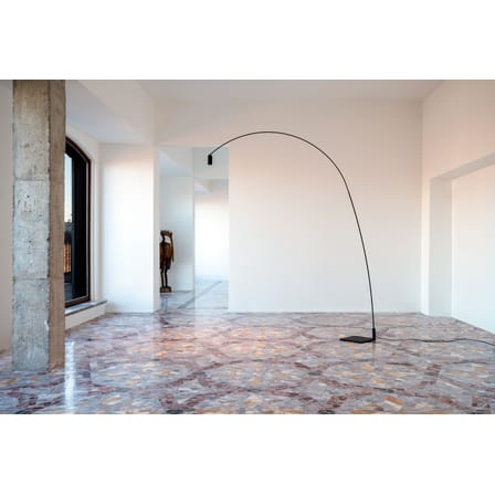 Lampadaire Fox métal noir / LED - H 225 cm / Pivotant & orientable - Nemo