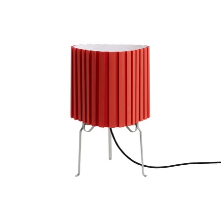 Lampe de table Canelé tissu rouge - Hay
