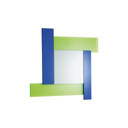 Miroir mural Gli Specchi di Dioniso 02 verre multicolore / Ettore Sottsass - 70 x 64 cm - Glas Italia
