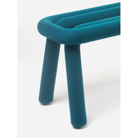 Panca imbottita Bold tessuto blu / Tessuto - L 100 cm - Moustache