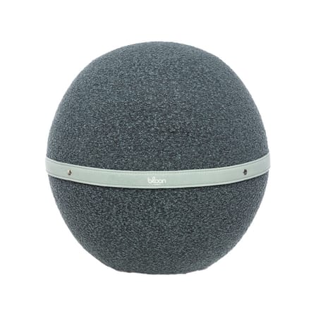 Pouf Bouclette XL bleu / Ergonomique - Ø 65 cm / Laine bouclette - BLOON PARIS