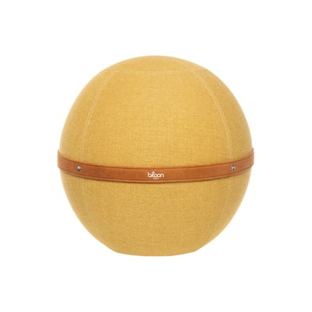 Pouf Original Regular jaune / Ergonomique - Ø 55 cm / Tissu chiné - BLOON PARIS