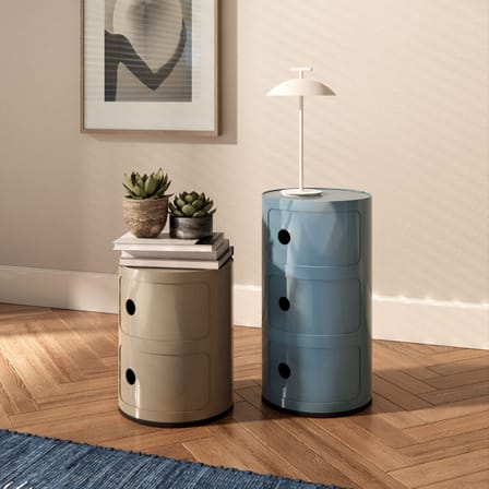 Rangement Componibili plastique rouge (1968) / 3 tiroirs - H 58 cm - Kartell