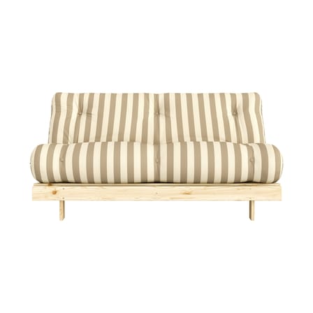 Canapé convertible Roots tissu beige / L 160 cm - 3 positions / Structure pin clair - KARUP