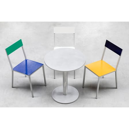 S Round table grey metal /  Aluminium - Ø 65.5 cm - valerie objects