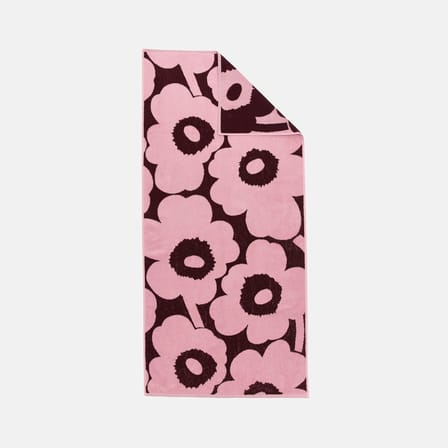 Serviette de bain Unikko rose / 70 x 150 cm - Marimekko