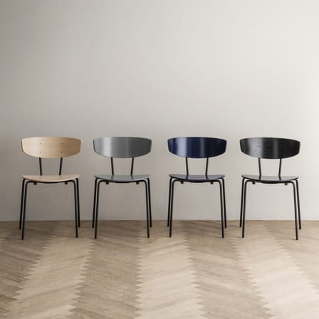 Herman Stacking chair wood black Wood & metal - Ferm Living