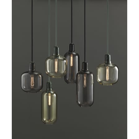 Suspension Amp Small verre marbre gris noir / Ø 14 x H 17 cm - marbre - Normann Copenhagen