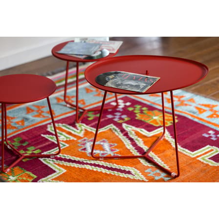 Table d'appoint Cocotte métal rouge / Ø 34 x H 36 cm - Fermob