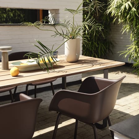 Table rectangulaire 70/70 OUTDOOR bois naturel / 225 x 90 cm - Muuto