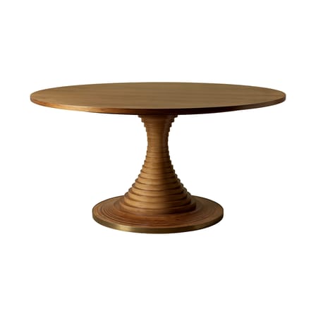 Table ronde Tavolo a Dischi bois marron / Ø 150 cm - Réédition 1963 - Gubi