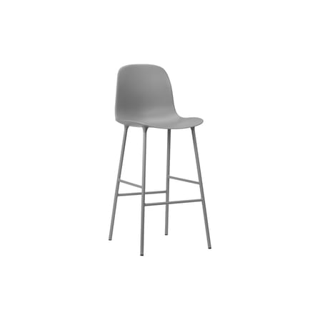 Tabouret de bar Form plastique gris / H 75 cm - Normann Copenhagen