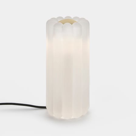Tischleuchte Press LED glas weiß / H 23,5 cm - Tom Dixon