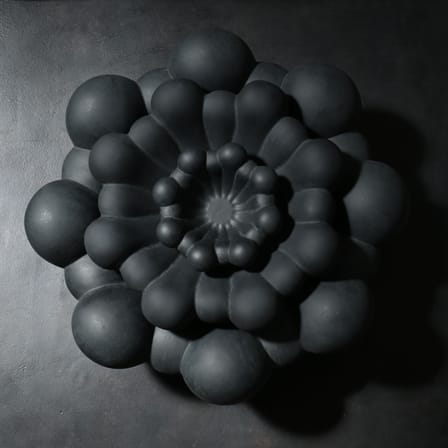 Coupe Bloom Medium céramique noir / Ø 28,5 x H 10,5 cm - 101 COPENHAGEN