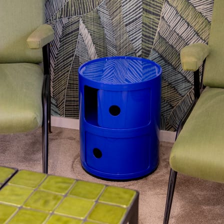 Ablage Componibili (1968) plastikmaterial blau / 2 Schubladen - Exklusivität in limitierter Auflage - Kartell
