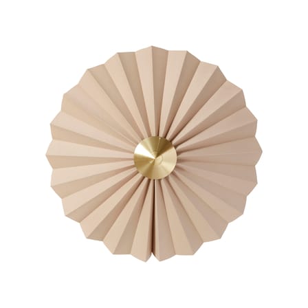 Applique avec prise Pliss tissu beige / Ø 48 cm / Seconde vie - HÜBSCH