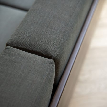 Canapé droit Cut tissu vert / 3 places - L 230 cm - KANN DESIGN
