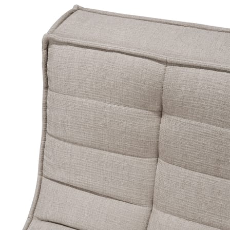 Canapé droit N701 tissu beige / 3 places - L 210 cm / Coton recyclé - Ethnicraft