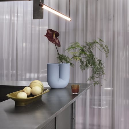 Centre de table Mere céramique marron / Plat - 51,5 x 21,5 cm - Muuto