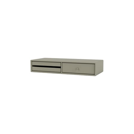 Coiffeuse Makeup bois gris / Console murale - L 69.6 x P 30 x H 12.6 cm - MONTANA