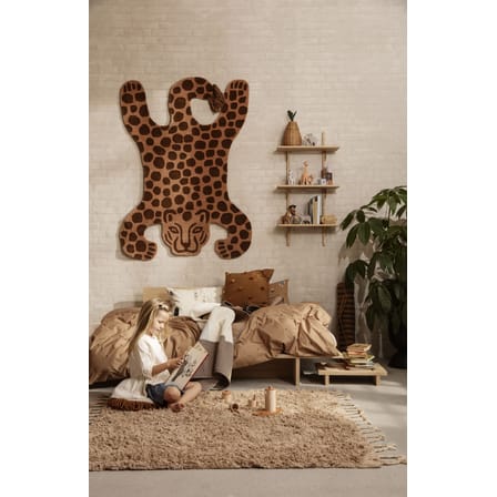 Coussin The Park tissu blanc / 60 x 40 cm - Motifs brodés - Ferm Living