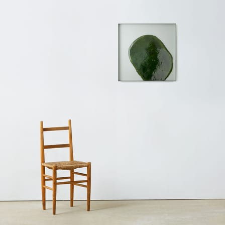 Eingerahmter Poster Bas Relief 2 papierfaser holz grün / By Ronan Bouroullec - 60 x 60 cm - The Wrong Shop