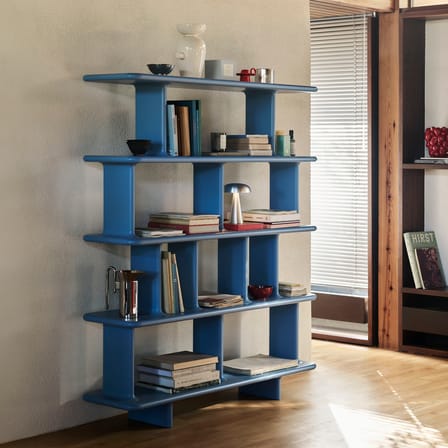 Étagère Archivo JH45 by Jaime Hayon bois bleu / L 140 x H 168 cm - &tradition