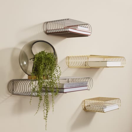 Étagère Curva Large métal beige / L 80,4 cm - AYTM