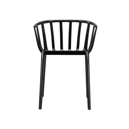 Fauteuil empilable Venice plastique noir - Kartell
