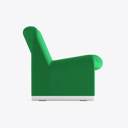 Fauteuil rembourré Alky tissu vert / Giancarlo Piretti, 1970 - ANONIMA CASTELLI