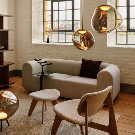 Lampada da tavolo Melt Cone Fat materiale plastico oro / LED - Ø 25 x H 46,5 cm / Cambiamento di colore - Tom Dixon