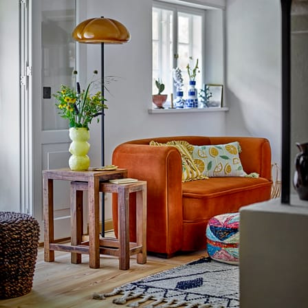 Lampadaire Kinoko verre orange - Bloomingville