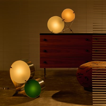 Lampe de table Coppia métal vert / L 54 cm - Gubi