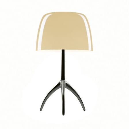 Lampe de table Lumière Piccola métal verre blanc / Variateur - H 35 cm/ Rodolfo Dordoni, 1990 - Foscarini