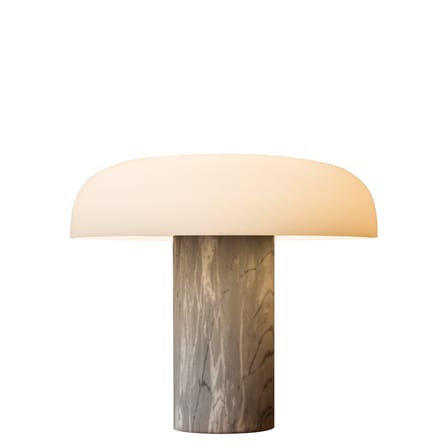 Lampe de table Tropico Media LED verre marbre blanc gris / H 32 cm / marbre - Fontana Arte