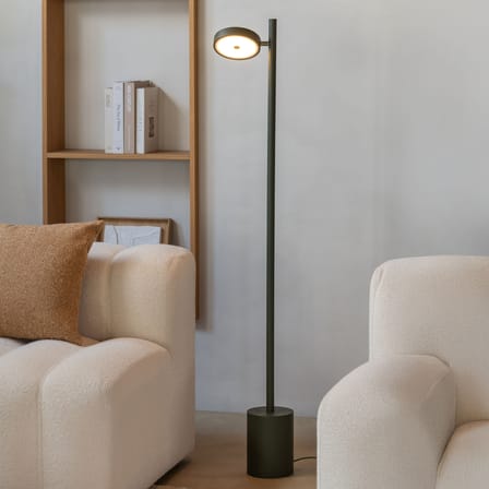 Lampada a stelo Okinawa LED legno verde / 1 diffusore regolabile - GOOD&MOJO