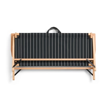 Outdoor Market 2-seater outdoor sofa textile black / L 117 cm - Jasper Morrison - Hay
