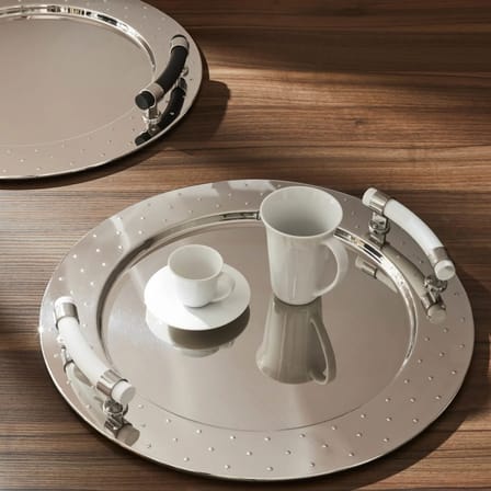 Plateau Graves métal noir / Ø 48 cm - Alessi
