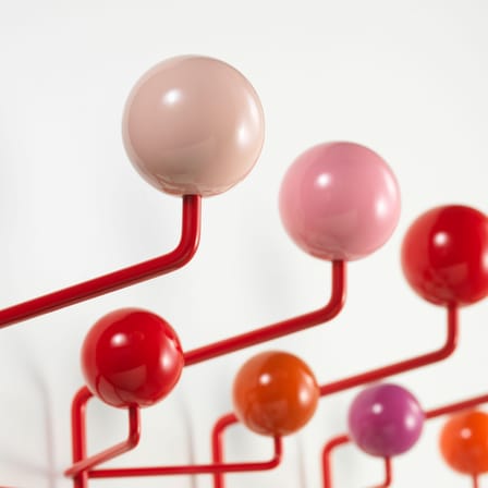 Portemanteau mural Hang it all rouge / Eames (1953) - Vitra