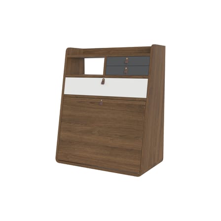 Secrétaire mural Gaston bois marron / L 60 x H 72 cm - Hartô