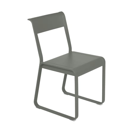 Sedia Bellevie metallo verde / Metallo - Base a slitta - Fermob