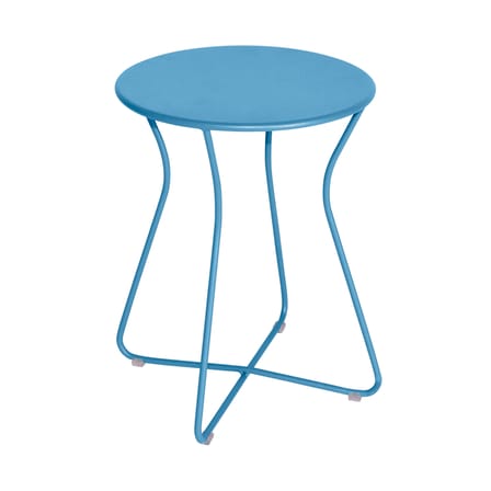 Sgabello Cocotte metallo blu / Tavolino d'appoggio - H 45 cm - Fermob